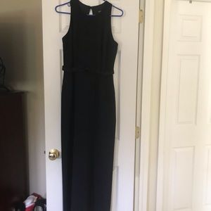Black gown with front bow and open back